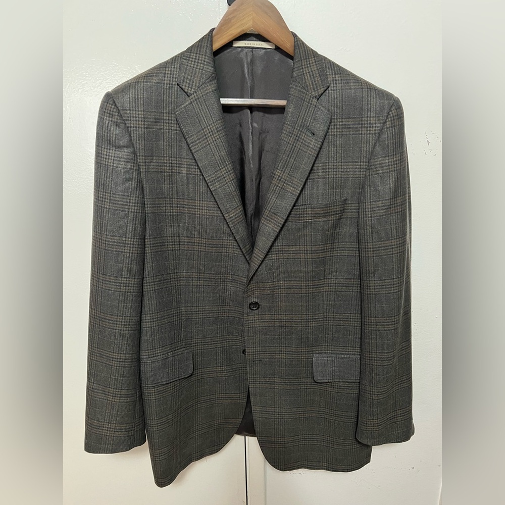Burberry Charcoal Checkered Blazer
